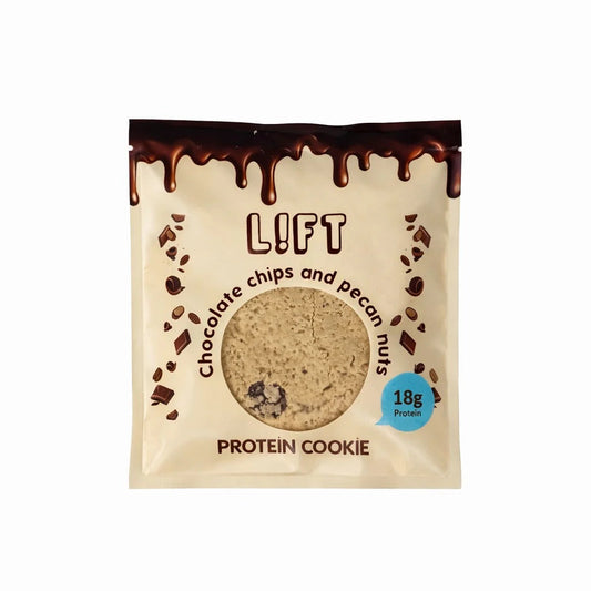 COOKIE PROTÉINÉ – Noix de pécan & pépites de chocolat