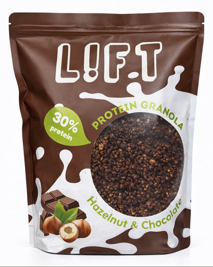 GRANOLA PROTÉINÉ – Noisette & Chocolat