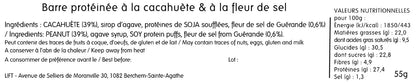 BARRE PROTÉINÉE – Cacahuète & fleur de sel (x18)